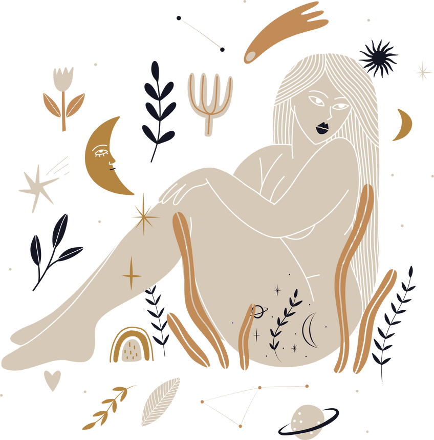Esoteric Woman Illustration